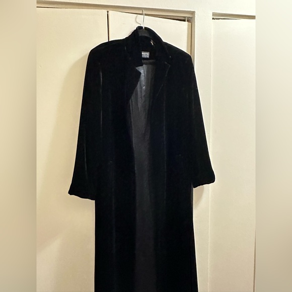 Long Velvet jacket coat - Liz Claiborne / velvet blazer - Picture 4 of 15